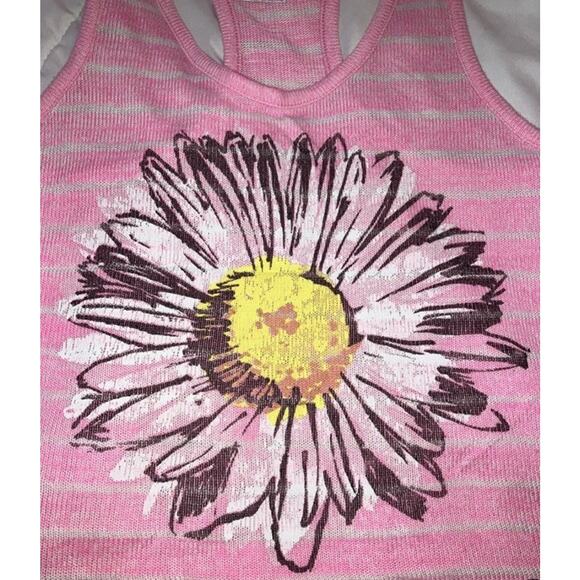Jerry Leigh Pink Sunflower tank top Size Medium 7-9 - Picture 1 of 6